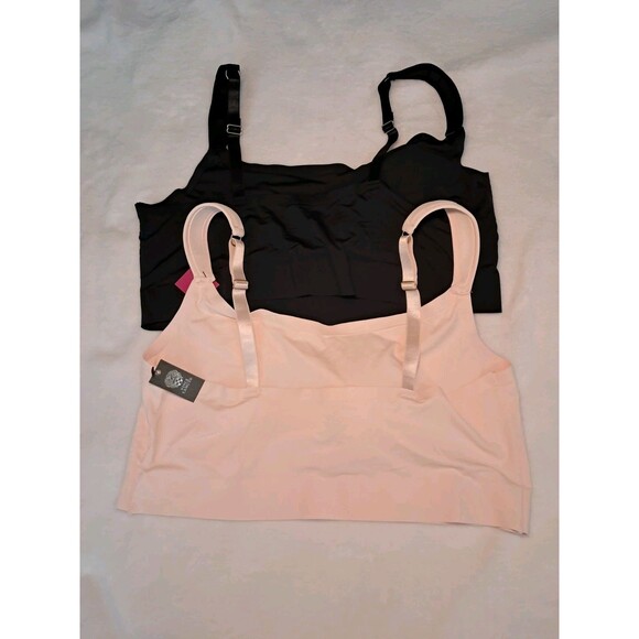 VINCE CAMUTO Full Figure Lounge Bra Removable Pads Pink Black $68 Size 2X NWT - Picture 5 of 9